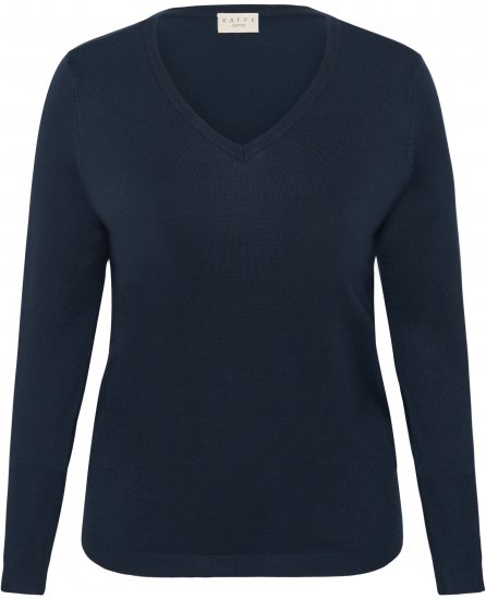 Kaffe Curve Lizzy Long Sleeve Pullover Midnight Marine - Megzti megztiniai - 