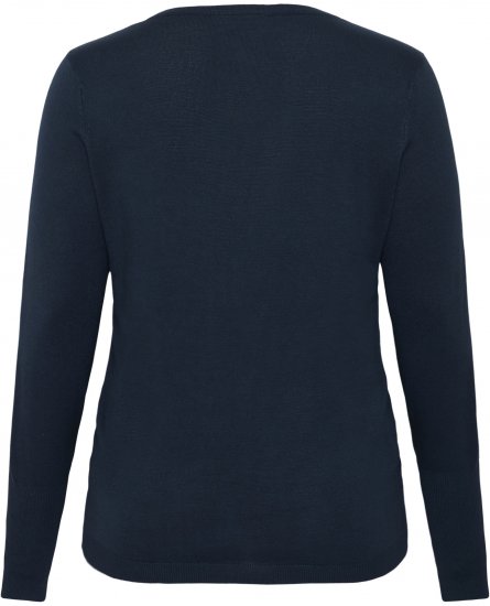 Kaffe Curve Lizzy Long Sleeve Pullover Midnight Marine - Megzti megztiniai - 
