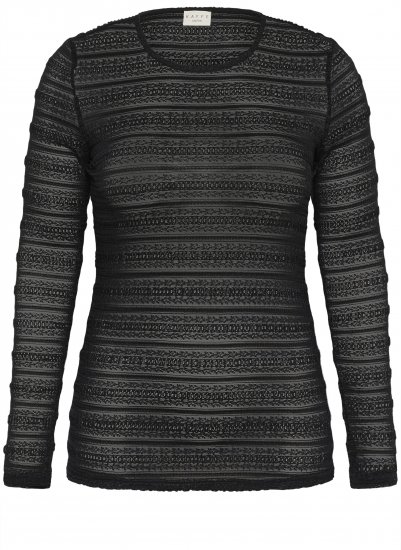 Kaffe Curve Hanna Lace Long Sleeve T-Shirt - Ilgomis rankovėmis marškinėliai - 