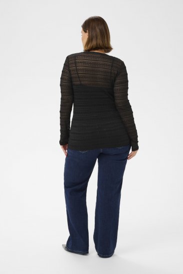 Kaffe Curve Hanna Lace Long Sleeve T-Shirt - Ilgomis rankovėmis marškinėliai - 