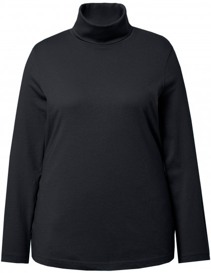 Ulla Popken Basic Long Sleeve Slim Fit Turtleneck Black - Megztiniai ir džemperiai - 