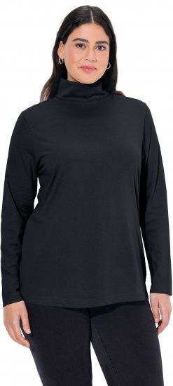 Ulla Popken Basic Long Sleeve Slim Fit Turtleneck Black - Megztiniai ir džemperiai - 