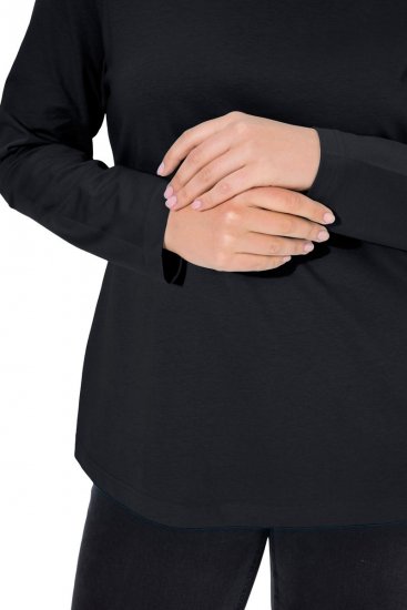 Ulla Popken Basic Long Sleeve Slim Fit Turtleneck Black - Megztiniai ir džemperiai - Jaukūs džemperiai ir megztiniai