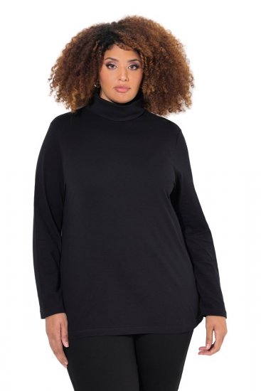 Ulla Popken Basic Long Sleeve Slim Fit Turtleneck Black - Megztiniai ir džemperiai - Jaukūs džemperiai ir megztiniai