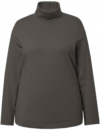 Ulla Popken Basic Long Sleeve Slim Fit Turtleneck Graphite Grey - Megztiniai ir džemperiai - 