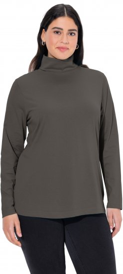 Ulla Popken Basic Long Sleeve Slim Fit Turtleneck Graphite Grey - Megztiniai ir džemperiai - 