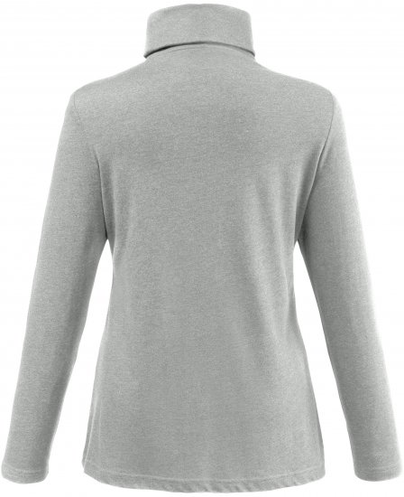 Ulla Popken Basic Long Sleeve Slim Fit Turtleneck Light Grey Melange - Megztiniai ir džemperiai - 