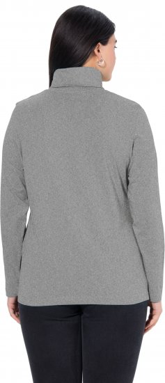 Ulla Popken Basic Long Sleeve Slim Fit Turtleneck Light Grey Melange - Megztiniai ir džemperiai - 