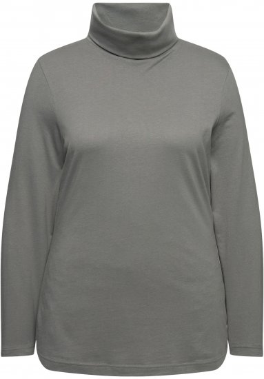 Ulla Popken Basic Long Sleeve Slim Fit Turtleneck Grey - Megztiniai ir džemperiai - 