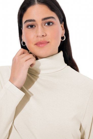 Ulla Popken Basic Long Sleeve Slim Fit Turtleneck Natural - Megztiniai ir džemperiai - Jaukūs džemperiai ir megztiniai