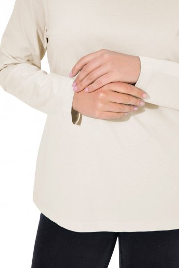 Ulla Popken Basic Long Sleeve Slim Fit Turtleneck Natural - Megztiniai ir džemperiai - Jaukūs džemperiai ir megztiniai