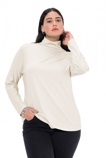 Ulla Popken Basic Long Sleeve Slim Fit Turtleneck Natural - Megztiniai ir džemperiai - Jaukūs džemperiai ir megztiniai