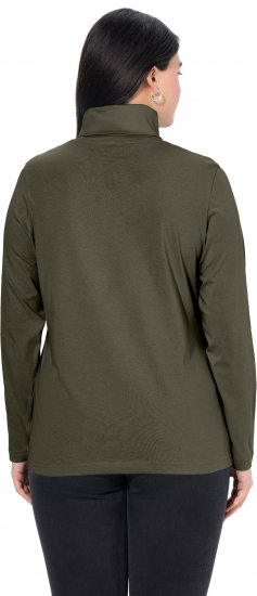 Ulla Popken Basic Long Sleeve Slim Fit Turtleneck Olive - Megztiniai ir džemperiai - 