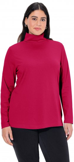 Ulla Popken Basic Long Sleeve Slim Fit Turtleneck Red - Megztiniai ir džemperiai - 