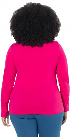 Ulla Popken Basic Long Sleeve Slim Fit Turtleneck Red Pink - Megztiniai ir džemperiai - 