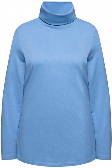 Ulla Popken Basic Long Sleeve Slim Fit Turtleneck Light Cornflower - Megztiniai ir džemperiai - 