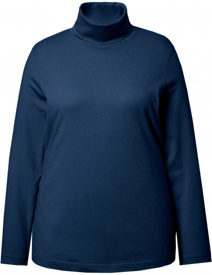 Ulla Popken Basic Long Sleeve Slim Fit Turtleneck Dark Blue - Megztiniai ir džemperiai - 