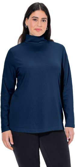 Ulla Popken Basic Long Sleeve Slim Fit Turtleneck Dark Blue - Megztiniai ir džemperiai - 