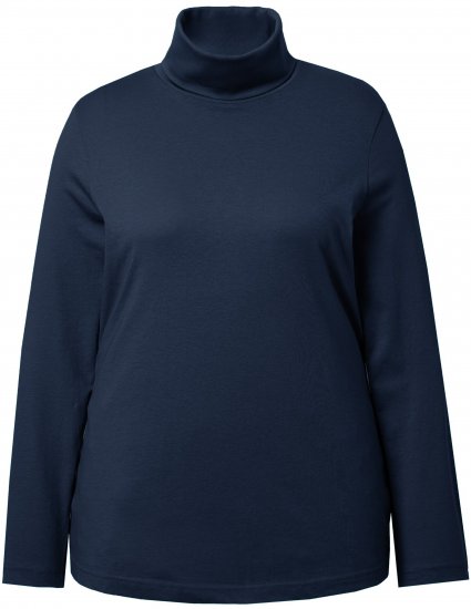 Ulla Popken Basic Long Sleeve Slim Fit Turtleneck Navy Blue - Megztiniai ir džemperiai - 