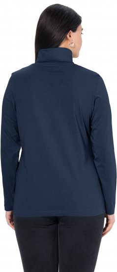 Ulla Popken Basic Long Sleeve Slim Fit Turtleneck Navy Blue - Megztiniai ir džemperiai - 