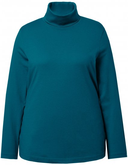 Ulla Popken Basic Long Sleeve Slim Fit Turtleneck Cerulean - Megztiniai ir džemperiai - 
