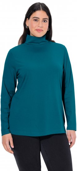 Ulla Popken Basic Long Sleeve Slim Fit Turtleneck Cerulean - Megztiniai ir džemperiai - 