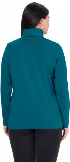 Ulla Popken Basic Long Sleeve Slim Fit Turtleneck Cerulean - Megztiniai ir džemperiai - 