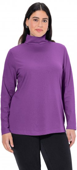 Ulla Popken Basic Long Sleeve Slim Fit Turtleneck Purple - Megztiniai ir džemperiai - 