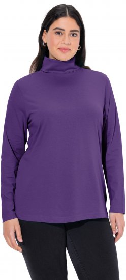 Ulla Popken Basic Long Sleeve Slim Fit Turtleneck Deep Violet - Megztiniai ir džemperiai - 