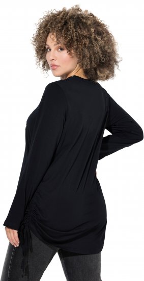 Ulla Popken Your Story Sequined Long Sleeve Tunic Tee Black - Spausdinti marškinėliai moterims - 
