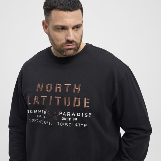 North Latitude Sweatshirt Black - Megztiniai ir džemperiai - Megztiniai ir Džemperiai - 2XL-14XL