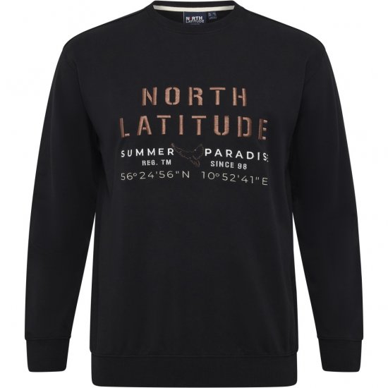 North Latitude Sweatshirt Black TALL - VYRIŠKI DRABUŽIAI MT-6XLT - Drabužiai aukštiems vyrams
