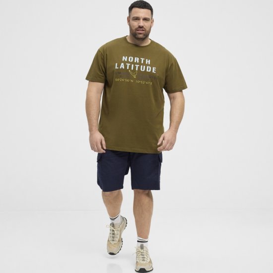 North Latitude T-Shirt Printed Short Sleeve Green - Marškinėliai - Marškinėliai - 2XL-14XL