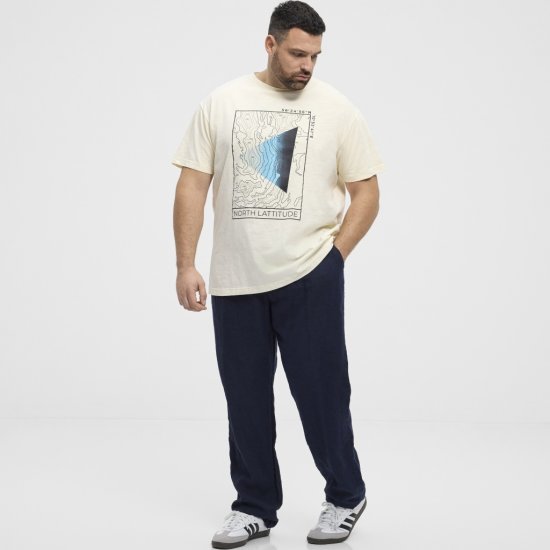 North Latitude T-shirt Printed Short Sleeve Off-White - Marškinėliai - Marškinėliai - 2XL-14XL