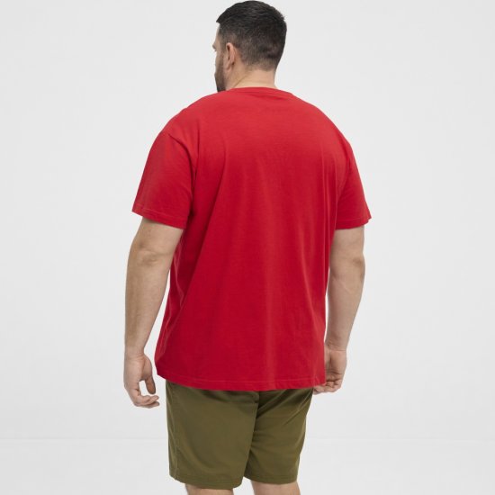 North Latitude T-Shirt Printed Short Sleeve Red - Marškinėliai - Marškinėliai - 2XL-14XL