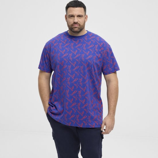 North Latitude T-Shirt Printed Allover Blue - Marškinėliai - Marškinėliai - 2XL-14XL