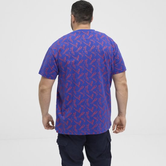 North Latitude T-Shirt Printed Allover Blue - Marškinėliai - Marškinėliai - 2XL-14XL