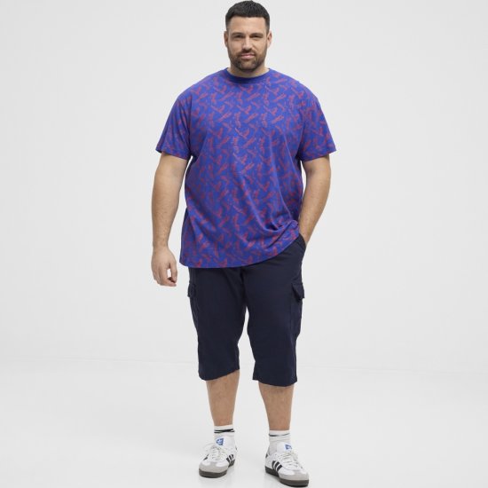 North Latitude T-Shirt Printed Allover Blue - Marškinėliai - Marškinėliai - 2XL-14XL