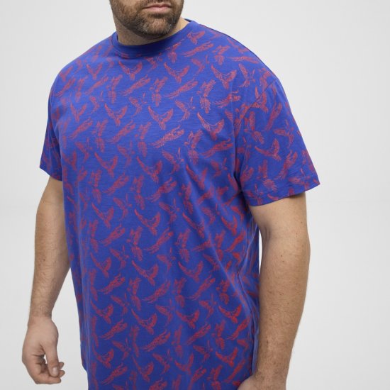 North Latitude T-Shirt Printed Allover Blue - Marškinėliai - Marškinėliai - 2XL-14XL