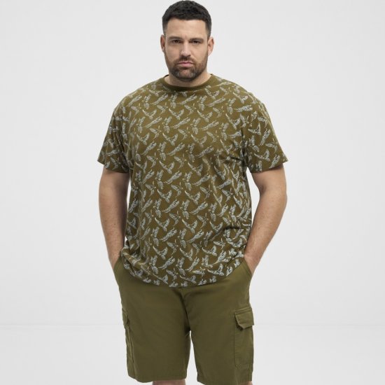 North Latitude T-shirt Allover Printed Green - Marškinėliai - Marškinėliai - 2XL-14XL