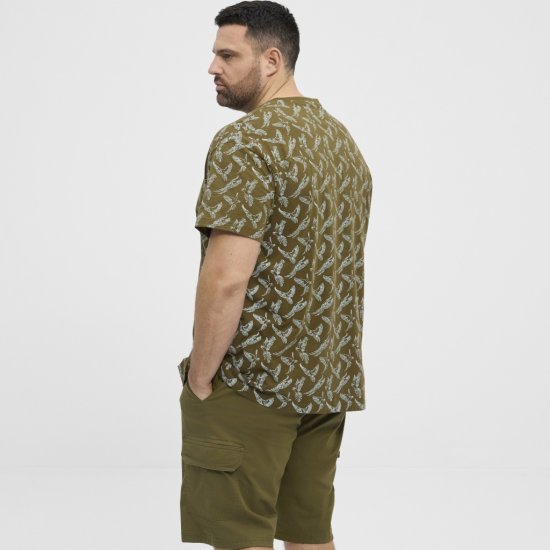North Latitude T-shirt Allover Printed Green - Marškinėliai - Marškinėliai - 2XL-14XL