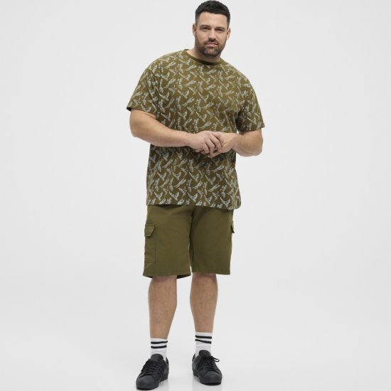 North Latitude T-shirt Allover Printed Green - Marškinėliai - Marškinėliai - 2XL-14XL