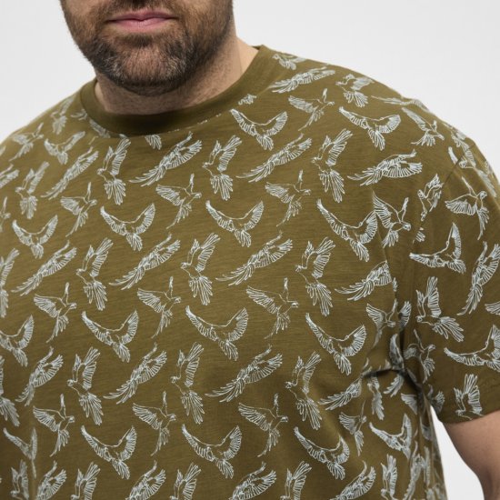 North Latitude T-shirt Allover Printed Green - Marškinėliai - Marškinėliai - 2XL-14XL