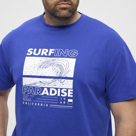 North Latitude T-Shirt Printed Blue - Marškinėliai - Marškinėliai - 2XL-14XL