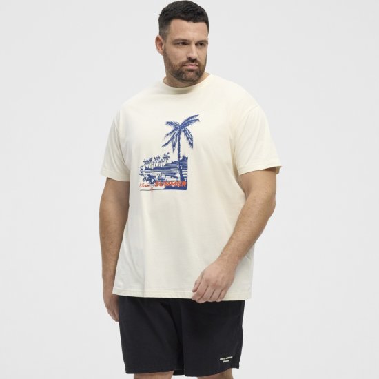 North Latitude T-Shirt Printed Off-White - Marškinėliai - Marškinėliai - 2XL-14XL