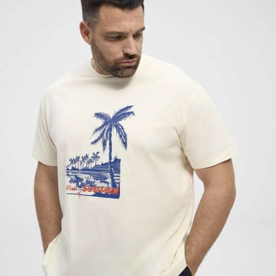 North Latitude T-Shirt Printed Off-White - Marškinėliai - Marškinėliai - 2XL-14XL
