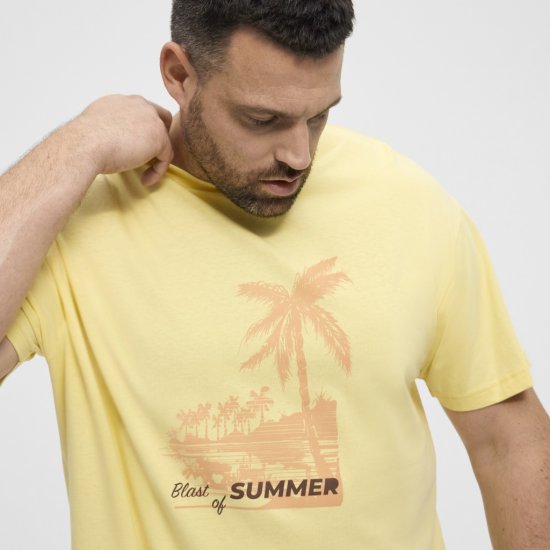 North Latitude T-Shirt Printed Yellow - Marškinėliai - Marškinėliai - 2XL-14XL