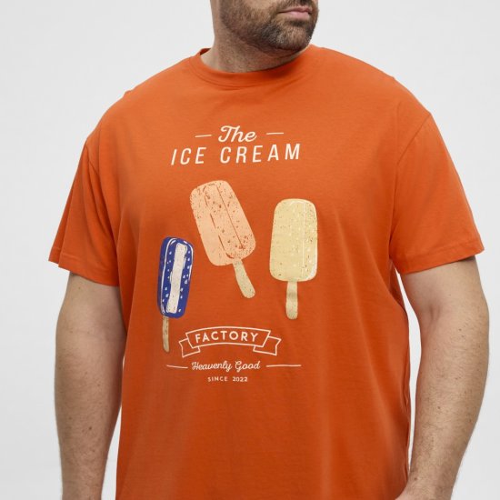 North Latitude T-Shirt Ice Cream Orange - Marškinėliai - Marškinėliai - 2XL-14XL