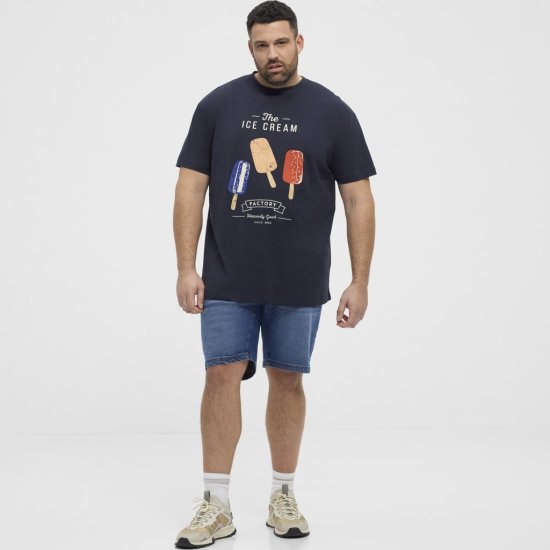 North Latitude T-Shirt Ice Cream Navy - Marškinėliai - Marškinėliai - 2XL-14XL
