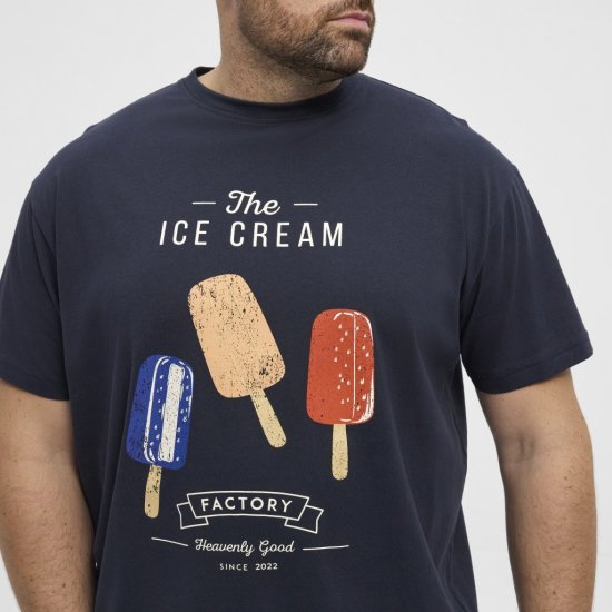 North Latitude T-Shirt Ice Cream Navy - Marškinėliai - Marškinėliai - 2XL-14XL